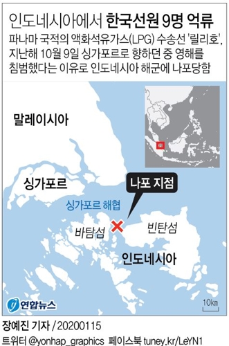 [그래픽] 인도네시아에서 한국 선원 억류