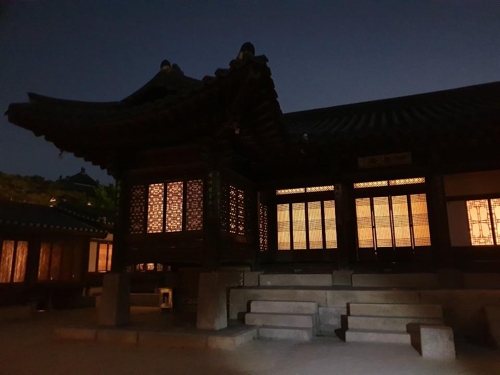 This photo, taken during the Moonlight Tour on May 16, 2019, shows Nakseonjae inside Changdeok Palace in Seoul. (Yonhap)