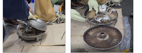 This photo released by the Korea Customs Service on May 18, 2023, shows methamphetamine hidden inside auto parts, sent to South Korea via international mail from Papua New Guinea. (PHOTO NOT FOR SALE) (Yonhap)
