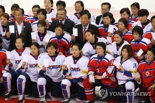 韓国と北朝鮮の選手ら（資料写真）＝（聯合ニュース）