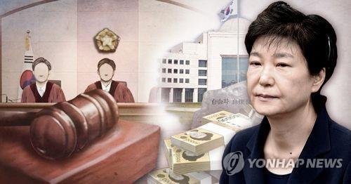 朴槿恵被告に懲役５年の判決が言い渡された（コラージュ）＝（聯合ニュース）