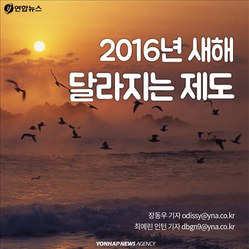 <카드뉴스> 2016년 새해 달라지는 제도 - 2