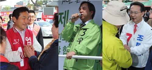 선거운동 첫 주말…경남 후보들 시장·터미널서 지지 호소 - 2