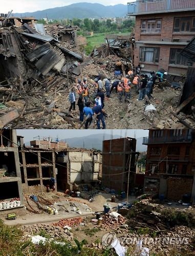 네팔 지진 더딘 복구…1년간 피해가구 0.1%만 재건비 지원 - 3