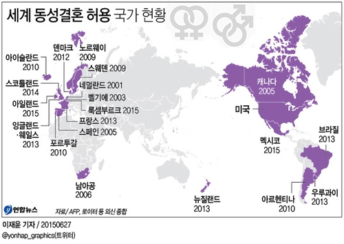 <디지털스토리> 지구촌 핫이슈로 떠오른 '동성 결혼' 허용 - 1