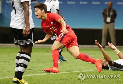 <올림픽> 임대 인생 류승우, 첫 해트트릭 주인공 되다(종합2보) - 2