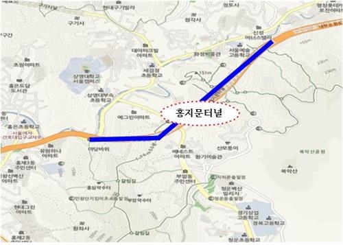16일부터 홍지문터널 1개차로 야간 부분통제…시설보수 - 2