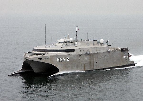 미 해병대의 HSV 기동 모습[자료 미 해군 인터넷] 