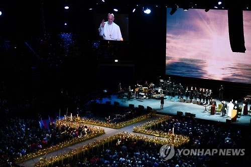 스웨덴 말뫼에서 열린 종교개혁 500주년 행사에 참석한 프란치스코 교황