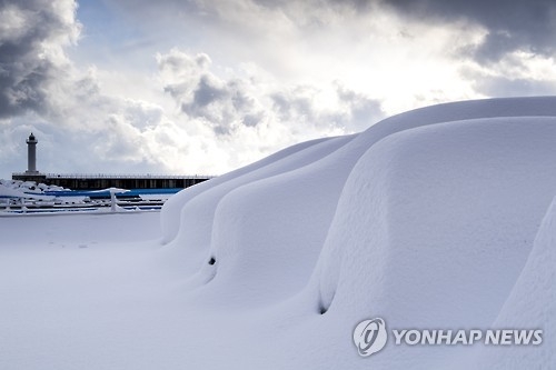 눈에 묻힌 차
