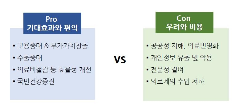 헬스케어산업의 규제완화에 대한 기대효과와 우려