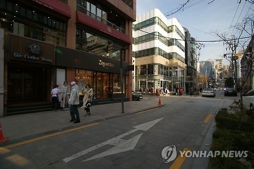 압구정 로데오거리 모습.