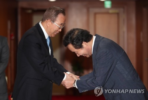 이총리 "외교 경험 가르쳐달라"…潘 "조력 아끼지 않겠다"(종합) - 1