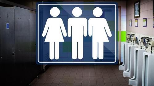 성 정체성 관련 화장실 표지 