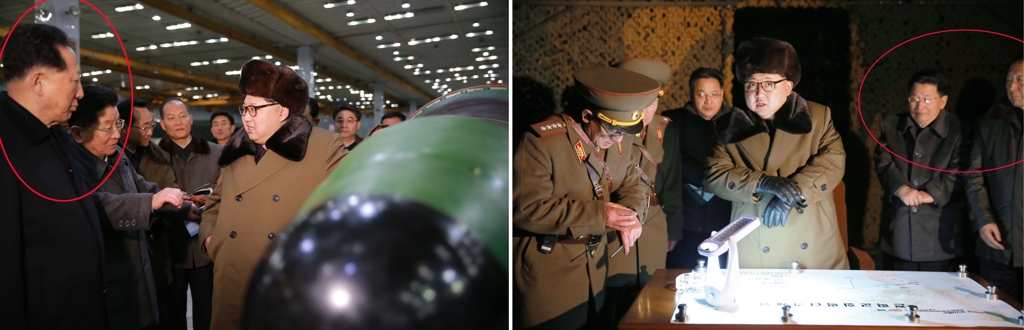 김정은 핵 관련 활동 함께 수행하는 홍승무·리홍섭