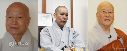 왼쪽부터 설정스님, 원학스님, 수불스님