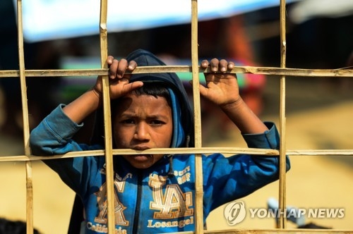 방글라데시 난민촌의 로힝야족 아이[AFP=연합뉴스 자료사진]