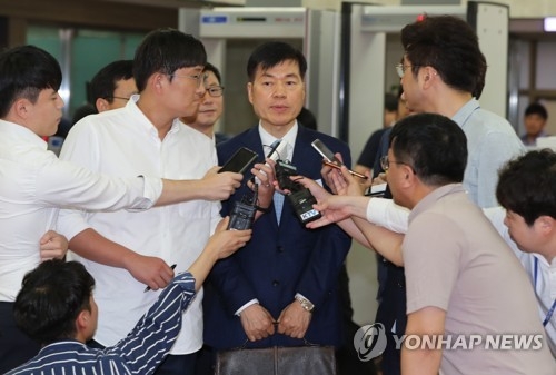 질문받는 김태한 삼성바이오로직스 사장