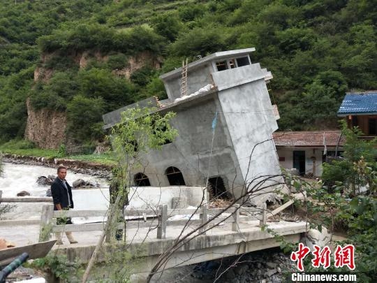 중국 간쑤성 홍수 피해 현장
