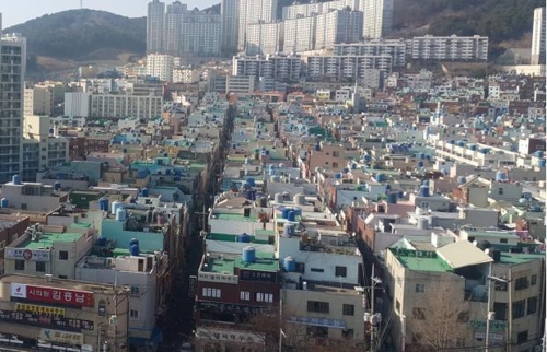 동매마을 빼곡히 들어선 집들