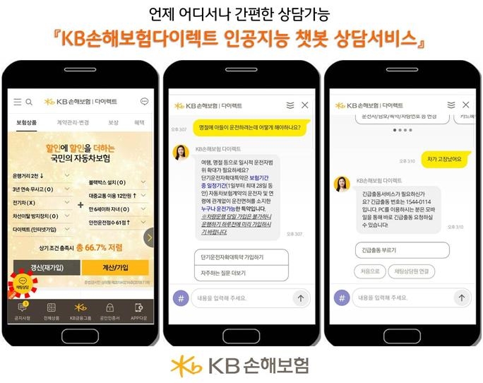 KB손해보험 다이렉트, 챗봇 상담 서비스