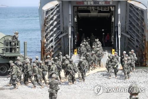 한미 해병대 상륙훈련 장면