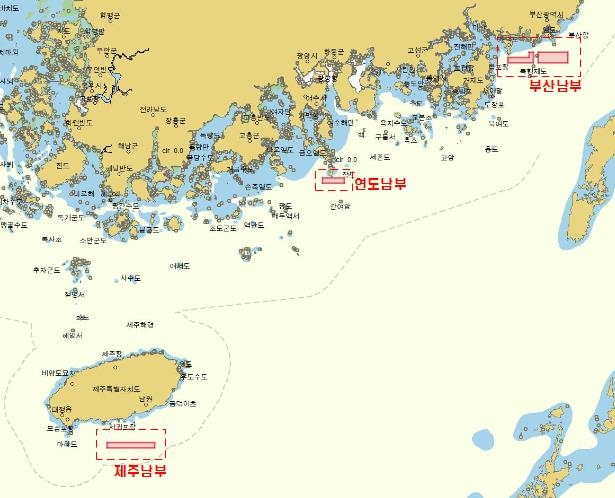 해저지형 정밀조사 대상 해역