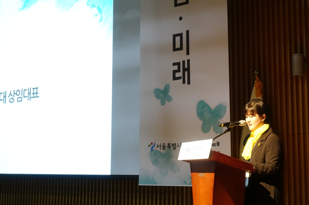 발언하는 안순호 4·16연대 상임대표