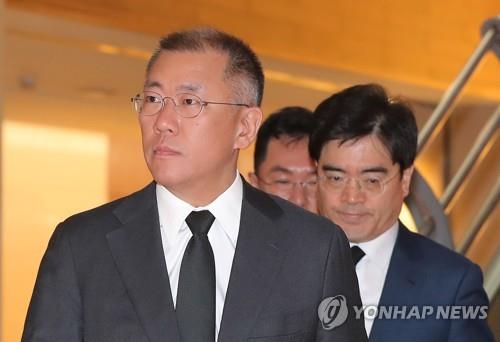 정의선, 조양호 한진그룹 회장 빈소 조문