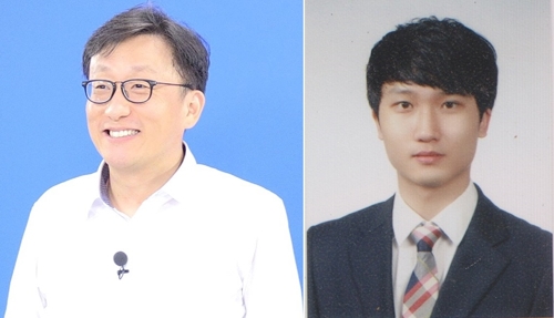 포스텍 생명과학과 김상욱 교수(왼쪽)와 김동효 박사과정