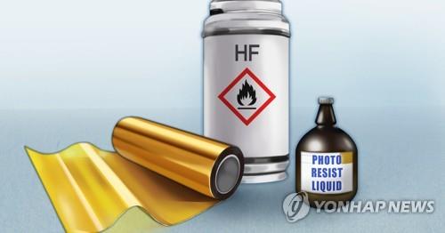 일본 수출규제 3개 품목 플루오린 폴리이미드(FPI)·포토리지스트(PR)·에칭가스(HF) (PG)