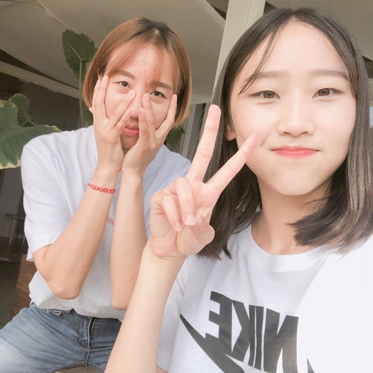 육상 샛별 양예빈(오른쪽)과 김은혜 코치