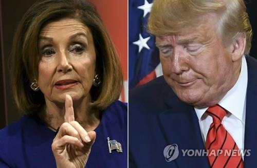 도널드 트럼프 미국 대통령(오른쪽)과 낸시 펠로시 하원의장