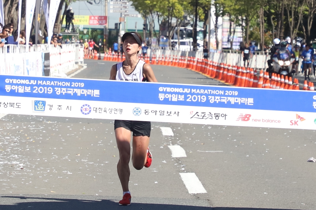 백순정, 경주마라톤 여자부 우승