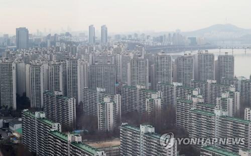 송파구 일대 아파트 밀집지역