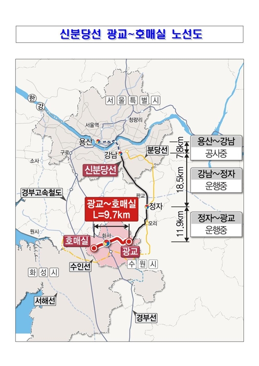 신분당선 노선도