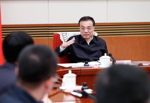 리커창 중국 총리, 정부사업보고 좌담회 개최