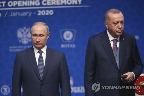 푸틴(좌) 러시아 대통령과 에르도안(우) 터키 대통령