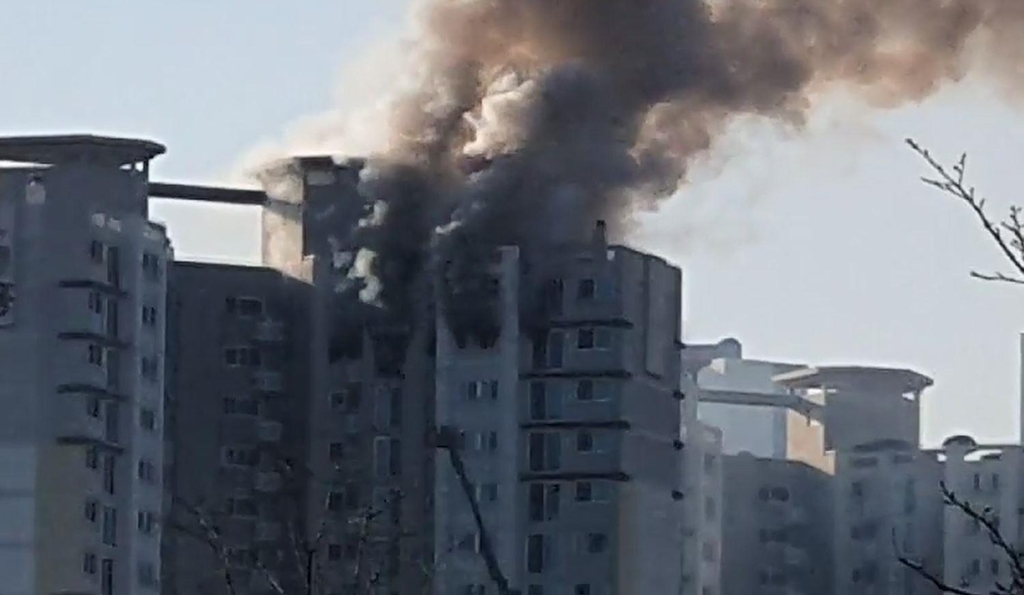 인천 청라동 고층아파트 화재