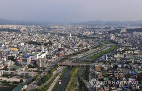 청주 도심 전경