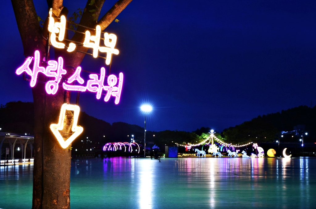 삼척 장미공원 야간경관조명