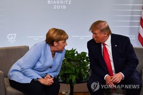앙겔라 메르켈 독일 총리와 도널드 트럼프 미국 대통령