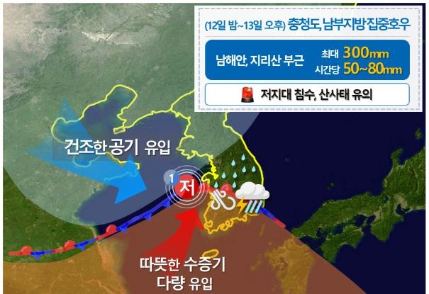 충청·남부지방 집중호우…내일 서울·경기 많은 비