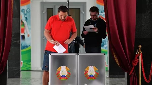 벨라루스 대선 투표소 모습 [리아노보스티=연합뉴스 자료사진]