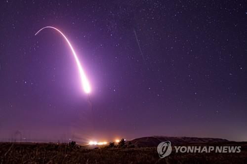 작년 10월 미국의 ICBM 시험발사 장면