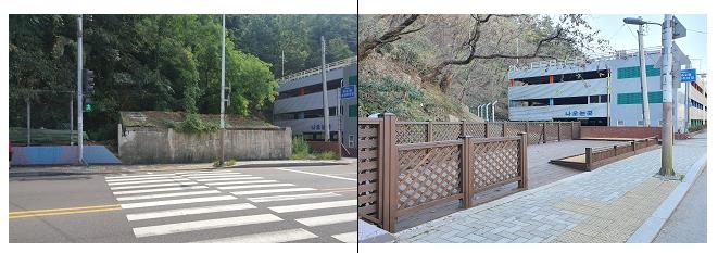 부산 해운대구 반송동 국유지 폐건물을 쉼터로 정비