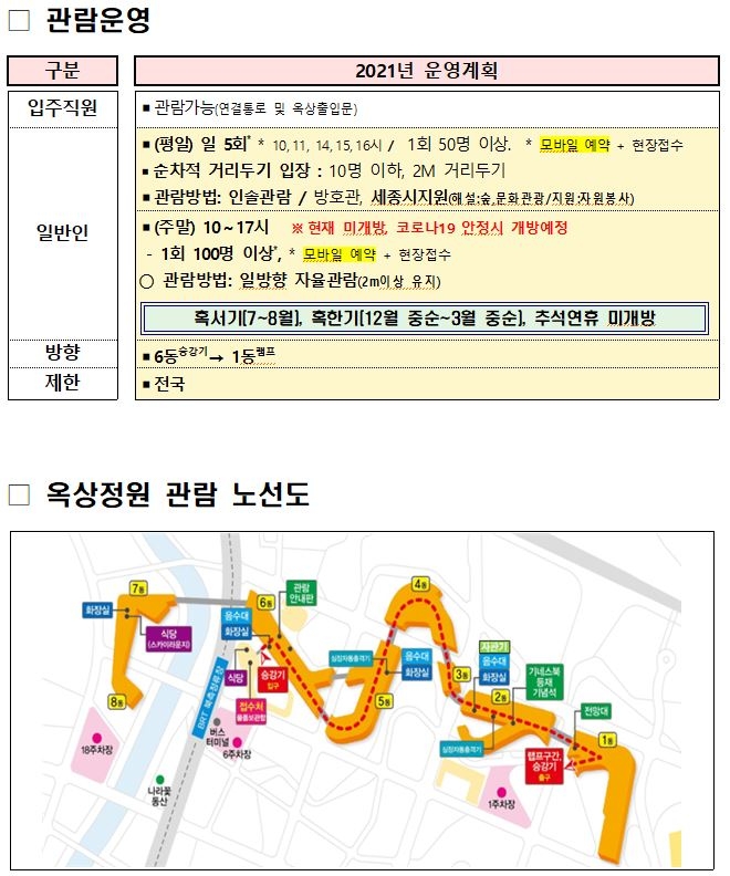 세종청사 옥상정원 개방 계획