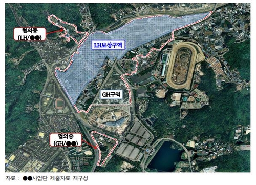 과천신도시 보상구역 구분