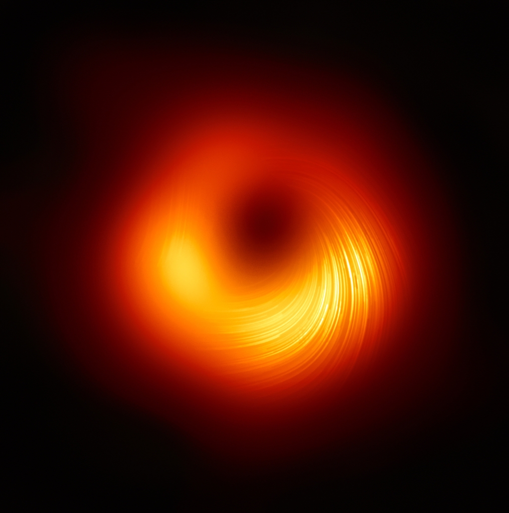M87 은하 중심부 초대질량블랙홀의 편광 영상