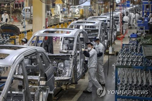 중국 후베이성 우한의 자동차 제조공장